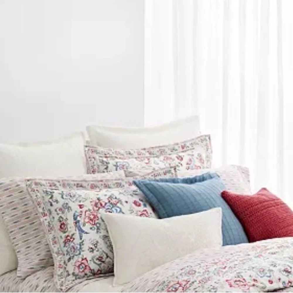 Ralph Lauren LUCIE Pillowcase Sham Blockprint Ikat Cotton Standard 26 x 20